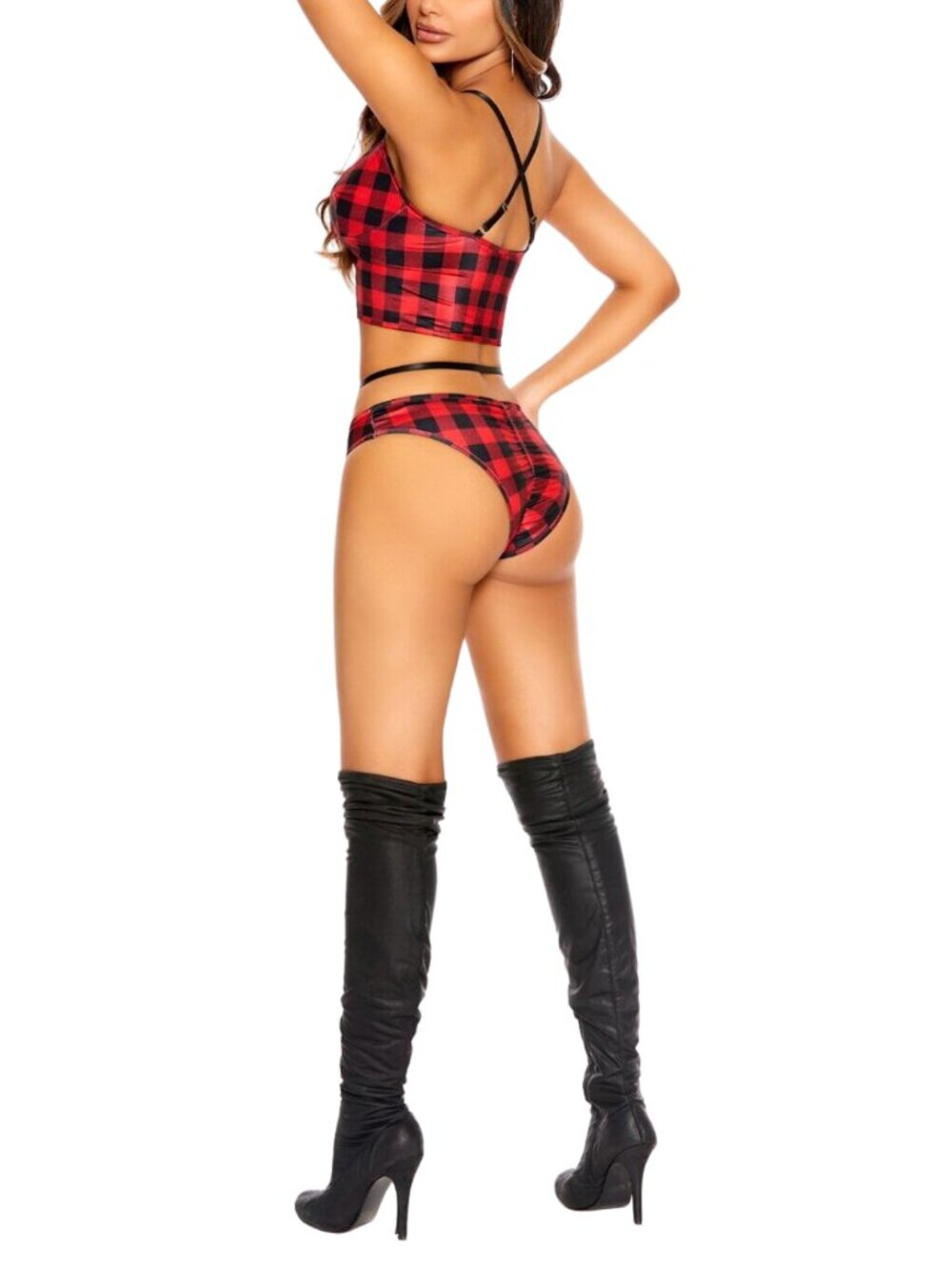 Buffalo Plaid Cami and Panty Set Large - Picture 3 of 8